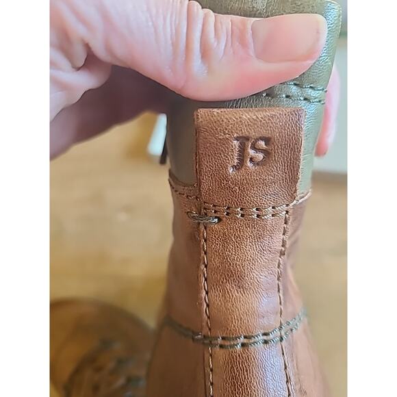 Josef Seibel Women's Sanja 09 Leather Combat Ankle Boot Cognac Brown Green EU 41 - Picture 7 of 12